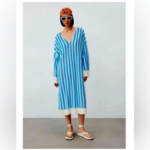 ZARA linen knit pool tunic